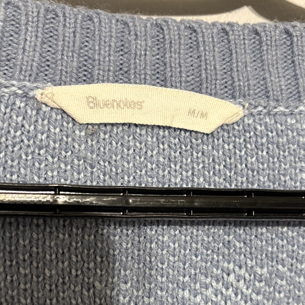 Women's Blue Cardigan Sweater - Picture 4 of 5